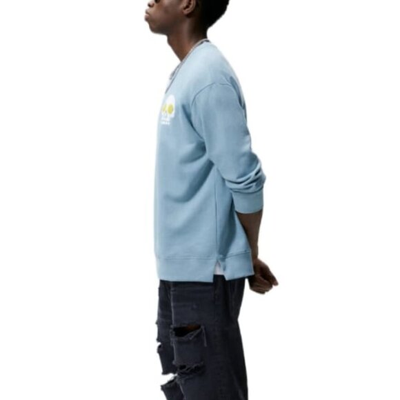 ZARA SKULL PRINT SWEATSHIRT LIGHT BLUE | 0495/417 - Picture 3 of 5